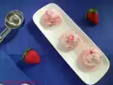 Receita Gelado de iogurte e morango