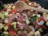 Receita Salteado de legumes com carne picada