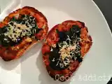 Receita Brushcetta de alheira e espinafres