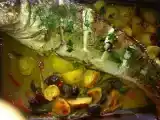 Receita Lucioperca assada no forno com aromáticas e chalotas