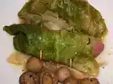 Receita Salsichas crioulas em capa lombarda e cogumelos