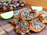 Receita Frango com laranja e gergelim
