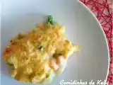 Receita Bacalhau com espargos e camarão
