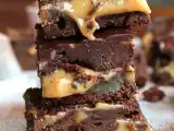 Receita Brownie com marron-glacé e dulce de leche
