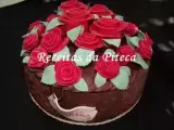 Receita Bolo de aniversário “cesta de rosas vermelhas”