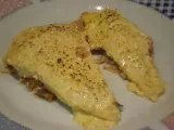 Receita Torta de frango desfiado com cobertura de creme de milho