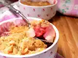 Receita Crumble de pera e framboesa