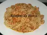 Receita Esparguete com camarão