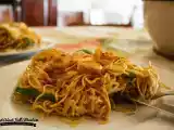 Receita Noodles com pimento, cebola e camarão