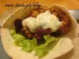 Receita Tortilhas recheadas com molho de iogurte