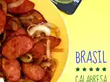 Receita Petiscos para torcer - calabresa acebolada