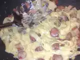 Receita Tagliatelle com cogumelos frescos e linguiça