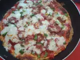 Receita Pizza omelette de chouriço, pimentos e fiambre