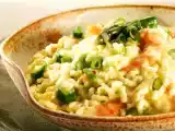 Receita Risotto de camarão e aspargos