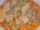 Receita Arroz de favas com entrecosto