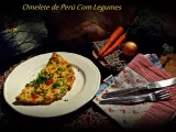 Receita Omelete de perú e legumes