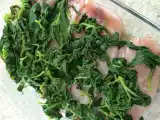 Receita File de peixe assado com molho branco e espinafre