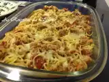 Receita Esparguete com atum e queijo no forno