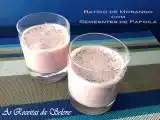 Receita Batido de morango com sementes de papoila