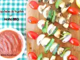 Receita Espetadas de vegetais com molho bbq (sem gordura adicionada)