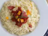 Receita Risoto de queijo e chouriço