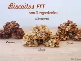 Receita Biscoitos fit (com 3 ingredientes e 3 sabores)