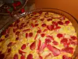 Receita Clafoutis de ruibarbo, morango e framboesa