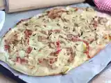 Receita Flammekuche, pizza alsaciana