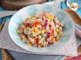 Salada de arroz (com atum e milho)