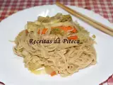 Receita Bifes de perú com noodles