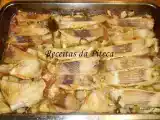 Receita Raia assada em cama de legumes