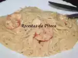 Receita Esparguete com camarão e molho de ervas