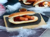 Receita Hot dog de dedos de salsichas (halloween)
