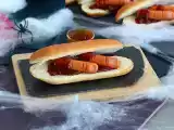 Receita Hot dog de dedos de salsichas (halloween)