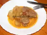 Receita Bifinhos do cachaço guisados com batatas