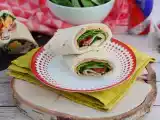 Receita Wrap de queijo cheddar, presunto e espinafre