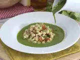 Receita Sopa de alface com salada de grão de bico