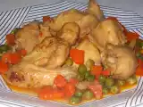 Receita Frango no tacho com ervilhas e cenoura (sem adição de água)