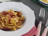 Receita Talharim com figo e pancetta