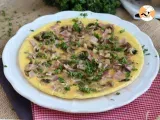 Receita Omelete de cogumelo, fiambre e salsa