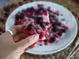 Receita Barra congelada de iogurte e frutas vermelhas