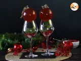 Receita Bebida festiva servida na bola de natal