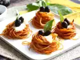 Receita Ninhos de espaguete, fácil e saboroso
