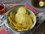 Receita Chips de batata feito no micro-ondas