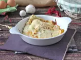 Receita Crepe de ricota e cogumelos gratinado com bechamel: cremoso e irresistível