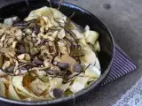 Receita Tagliatelle de panqueca com chocolate e amendoim!