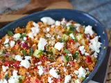 Receita Tabule hidratado no gaspacho, sem cozimento