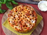 Receita Massa gratinada com linguiça e bechamel cremoso (timballo de rigatoni)