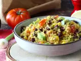Receita Salada proteica de quinoa com feijão vermelho e milho