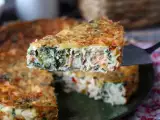 Receita Quiche sem massa com salmão, espinafre e queijo cottage (rica em proteínas)